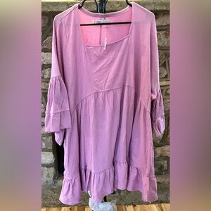 (NWT) Free People Flowy Tunic Mini Dress | Lavender Purple